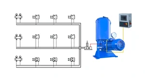 Sistema de lubricación de doble línea