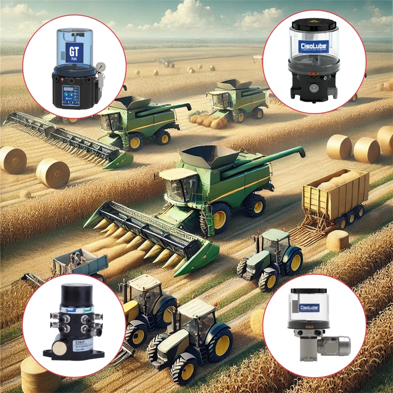 Sistema de lubricación central en maquinaria agrícola