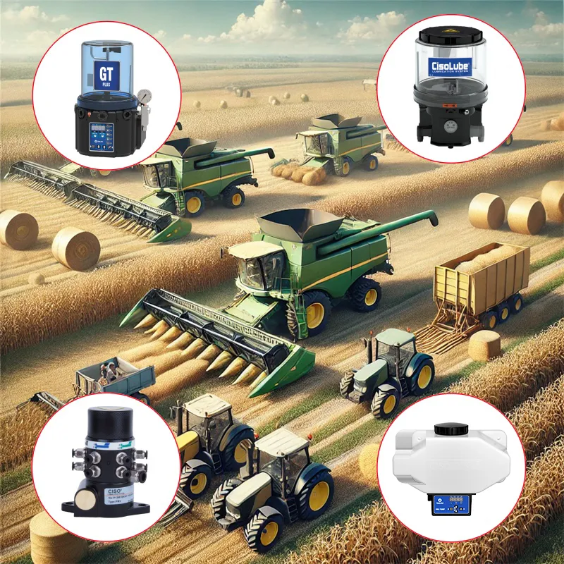 Sistema de lubricación central en maquinaria agrícola